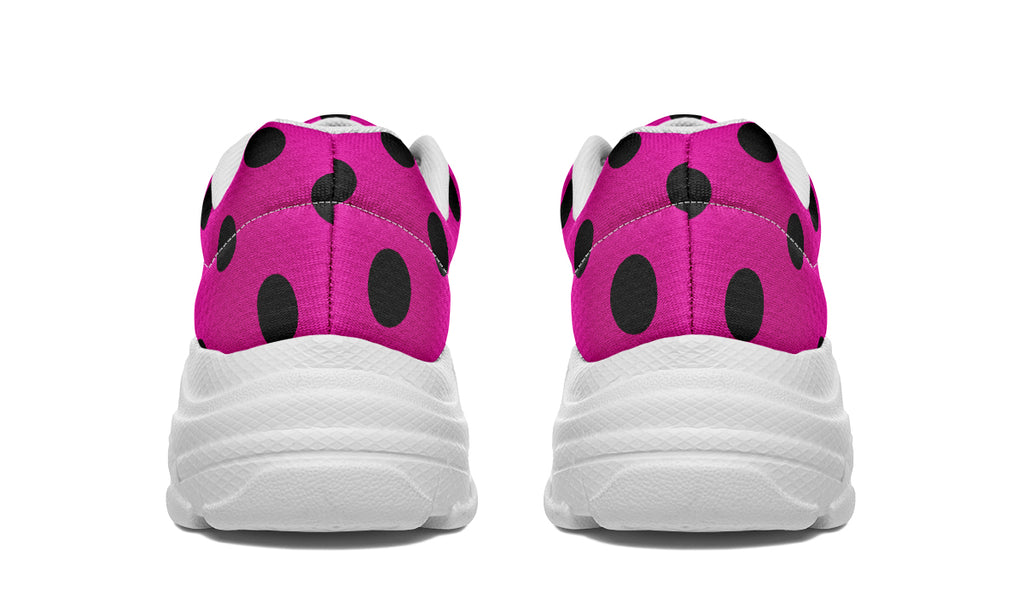 Pretty In Pink Polka Dot Chunky Sneakers