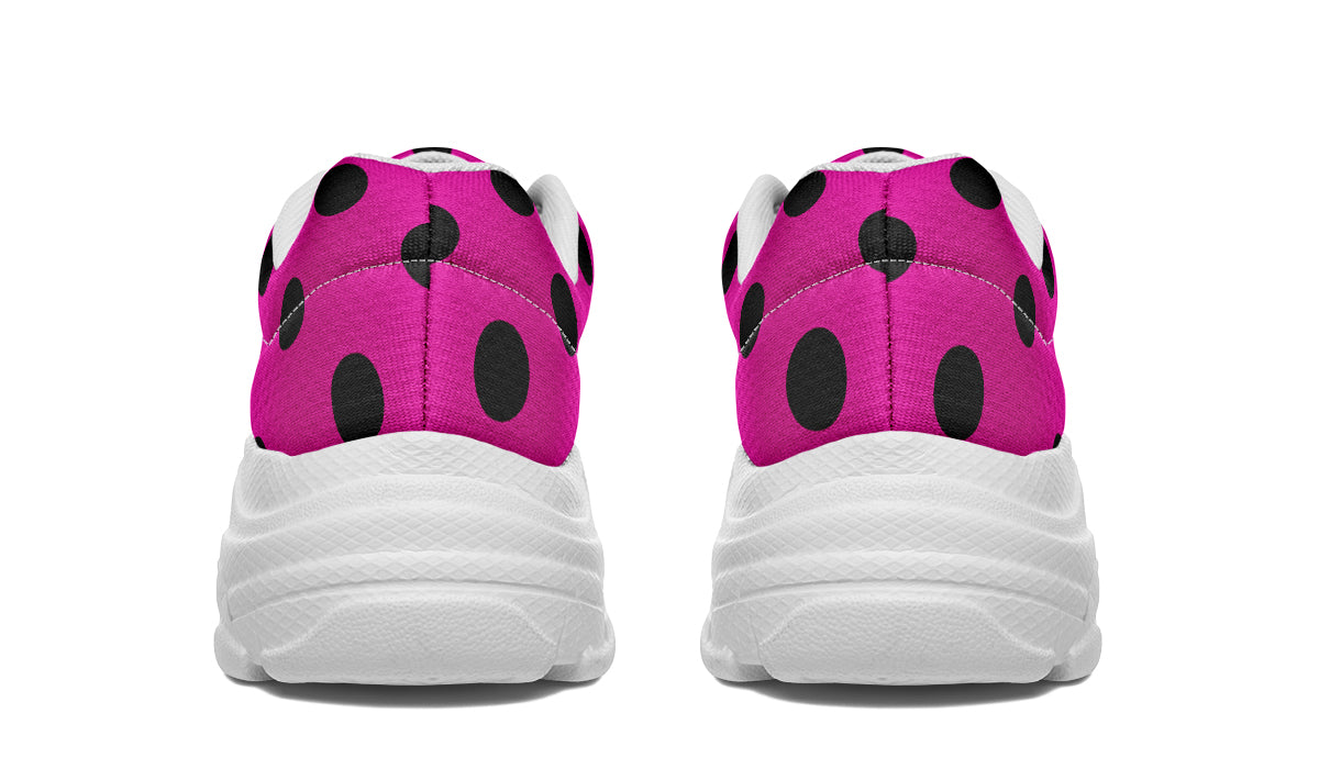 Pretty In Pink Polka Dot Chunky Sneakers