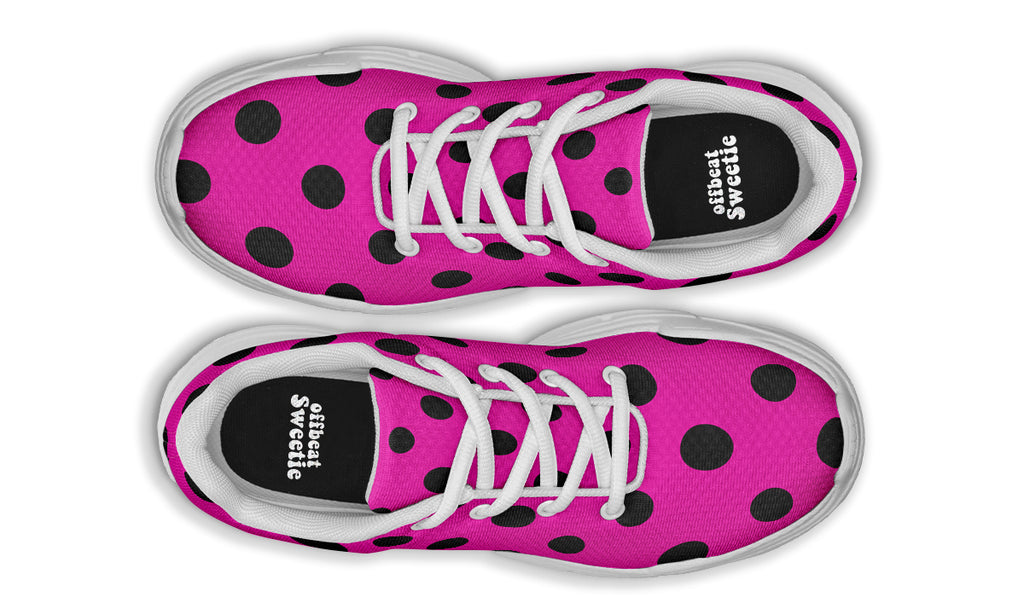 Pretty In Pink Polka Dot Chunky Sneakers