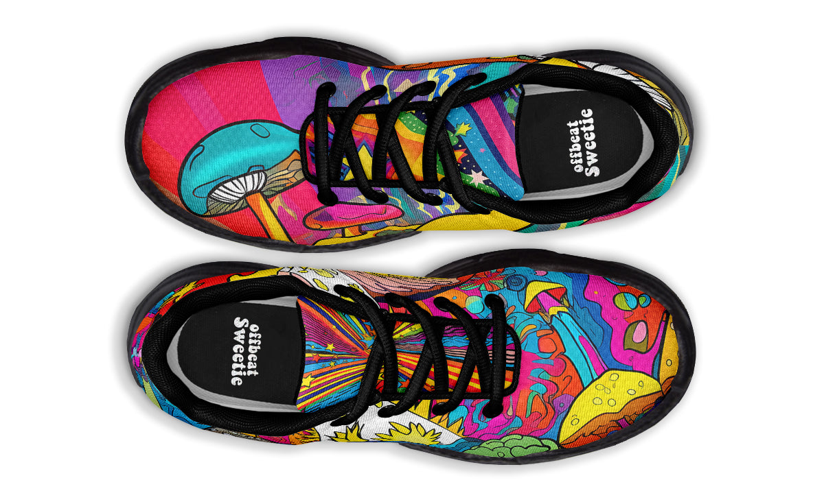 Psychedelic Mushies Chunky Sneakers - Offbeat Sweetie