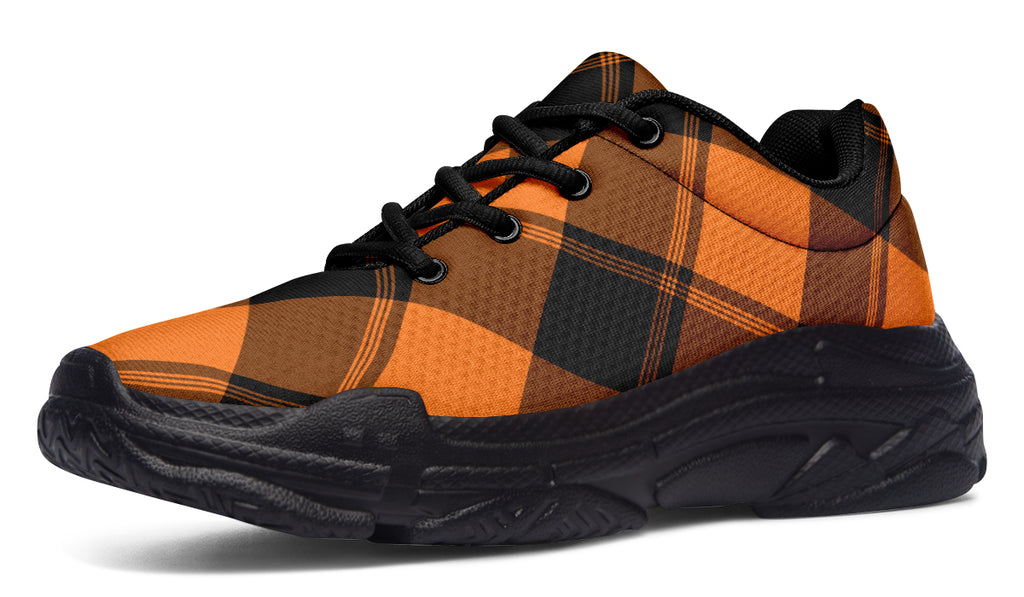 Pumpkin Pop Plaid Chunky Sneakers