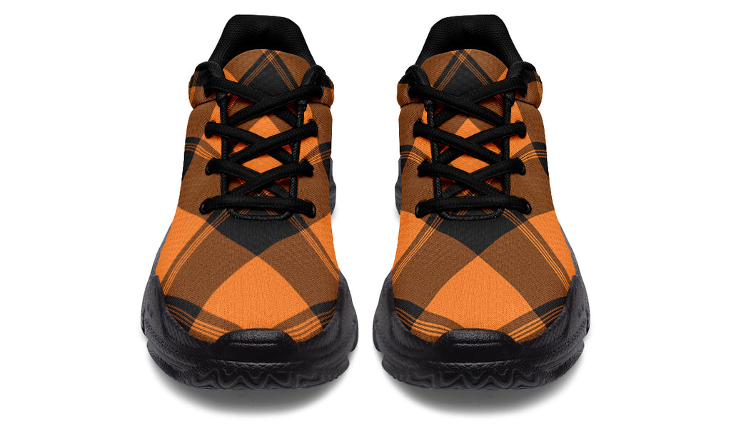 Pumpkin Pop Plaid Chunky Sneakers