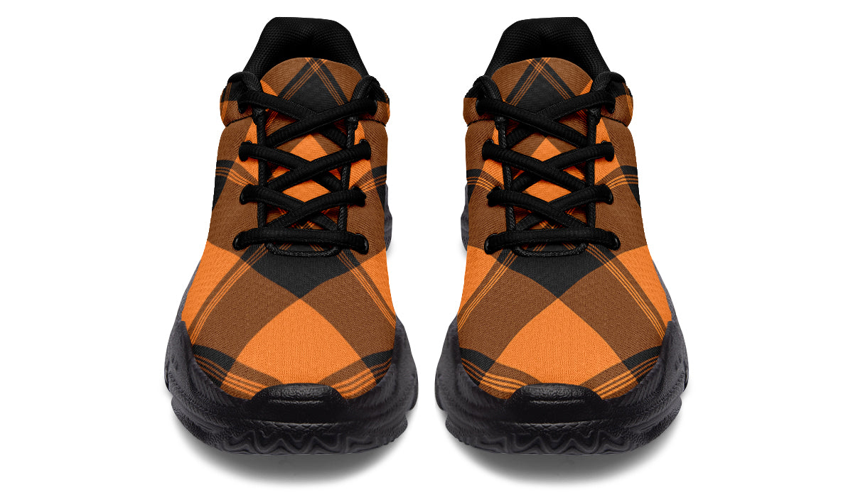 Pumpkin Pop Plaid Chunky Sneakers