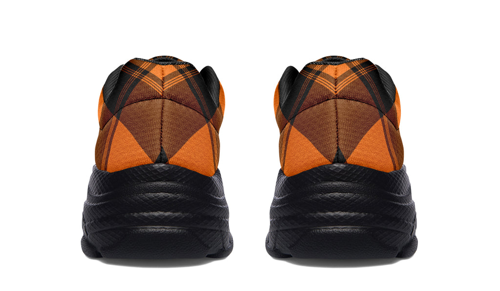 Pumpkin Pop Plaid Chunky Sneakers
