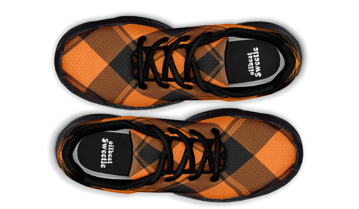 Pumpkin Pop Plaid Chunky Sneakers