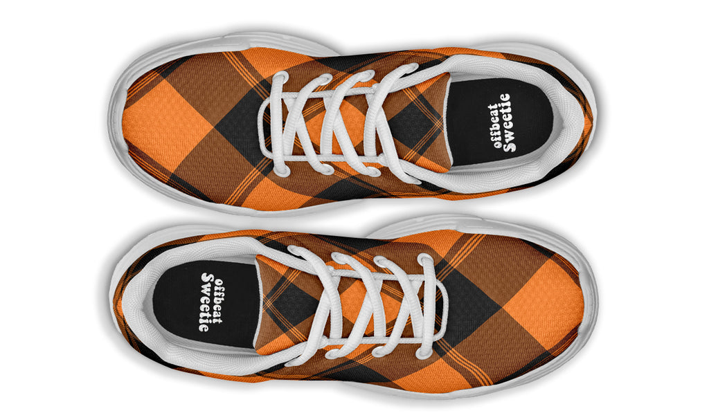 Pumpkin Pop Plaid Chunky Sneakers