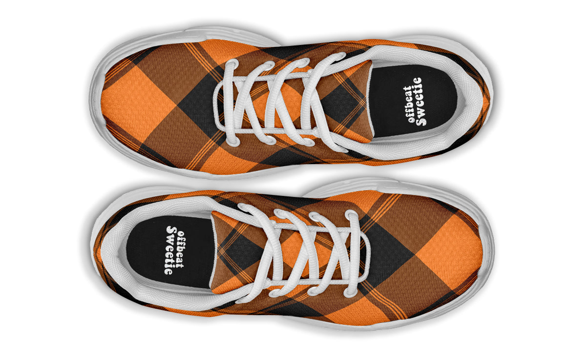 Pumpkin Pop Plaid Chunky Sneakers