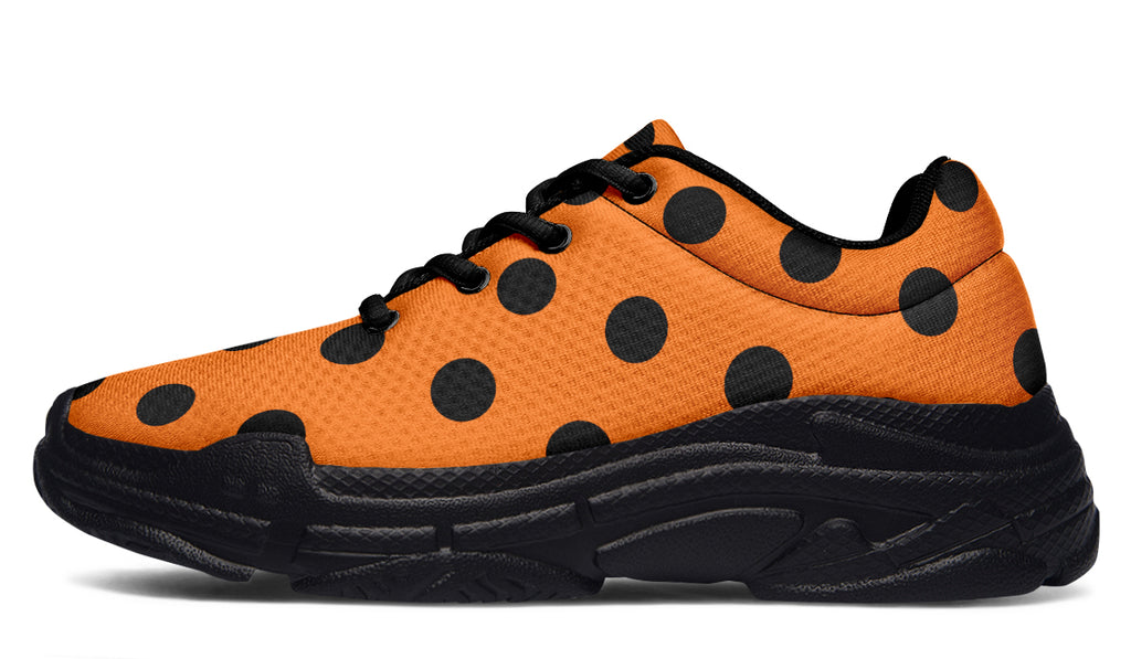 Pumpkin Pop Polka Dot Chunky Sneakers