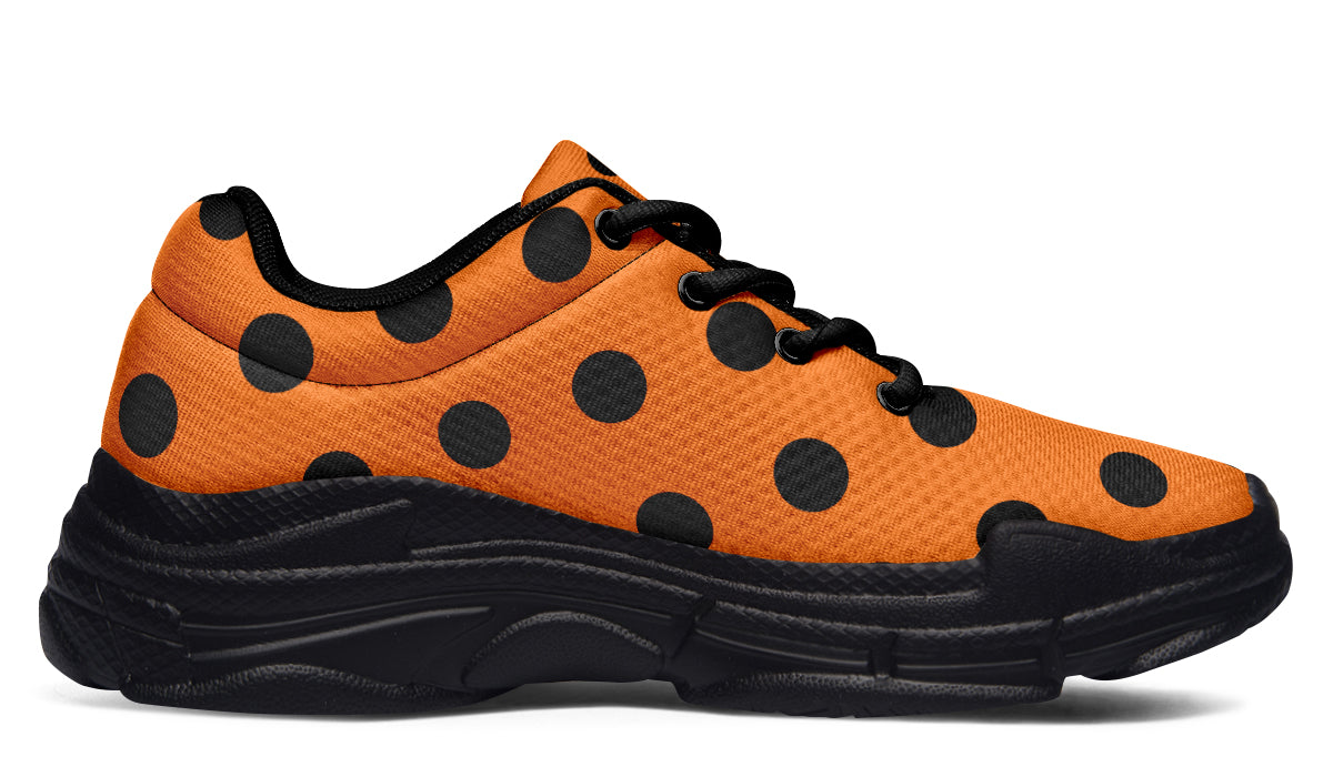 Pumpkin Pop Polka Dot Chunky Sneakers