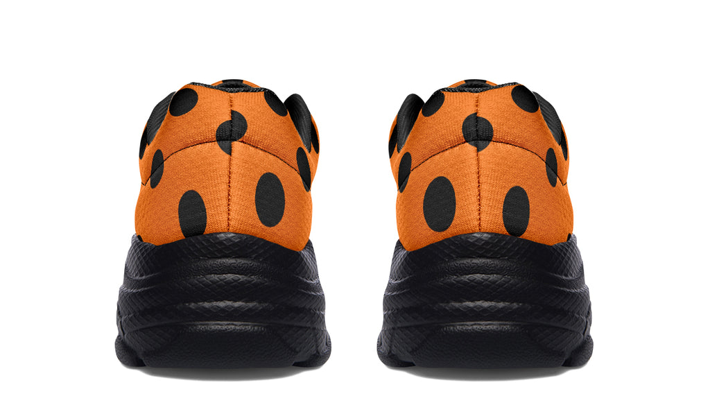 Pumpkin Pop Polka Dot Chunky Sneakers