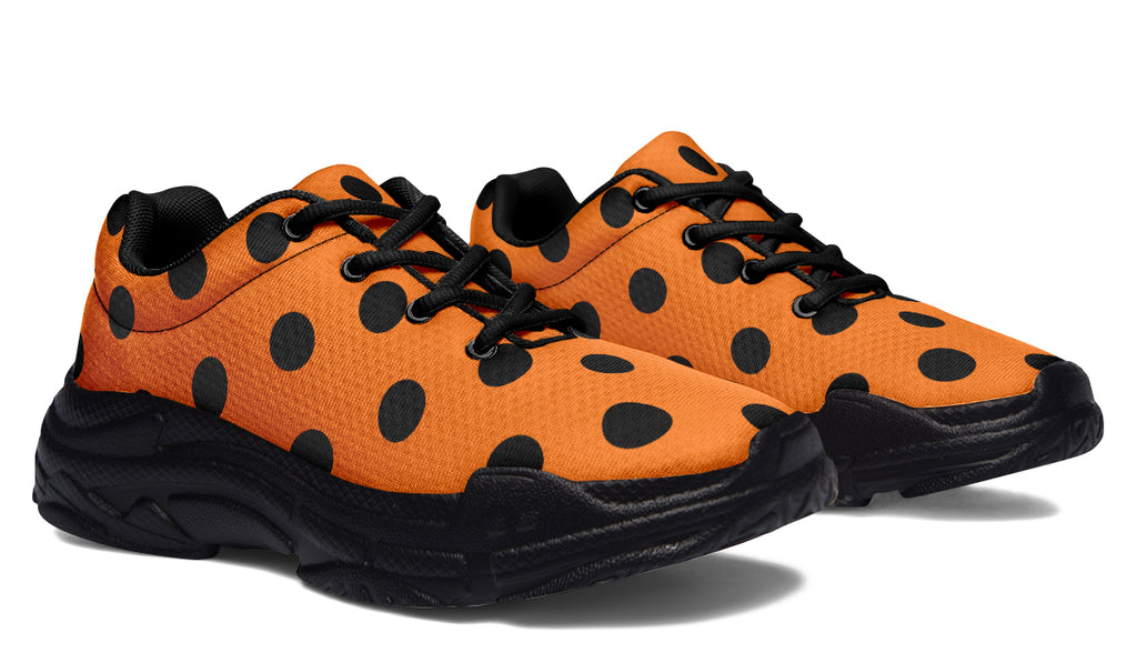 Pumpkin Pop Polka Dot Chunky Sneakers