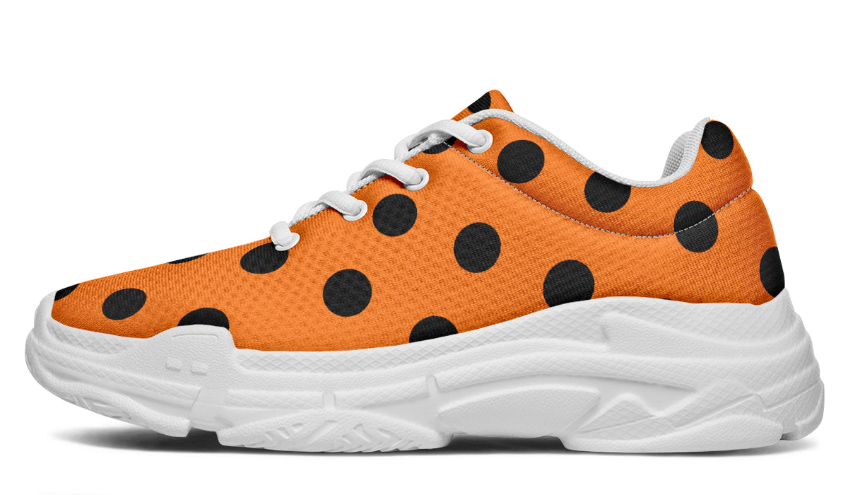 Pumpkin Pop Polka Dot Chunky Sneakers