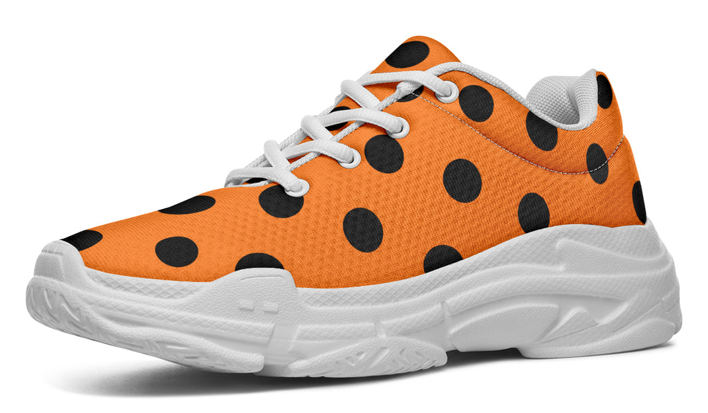 Pumpkin Pop Polka Dot Chunky Sneakers