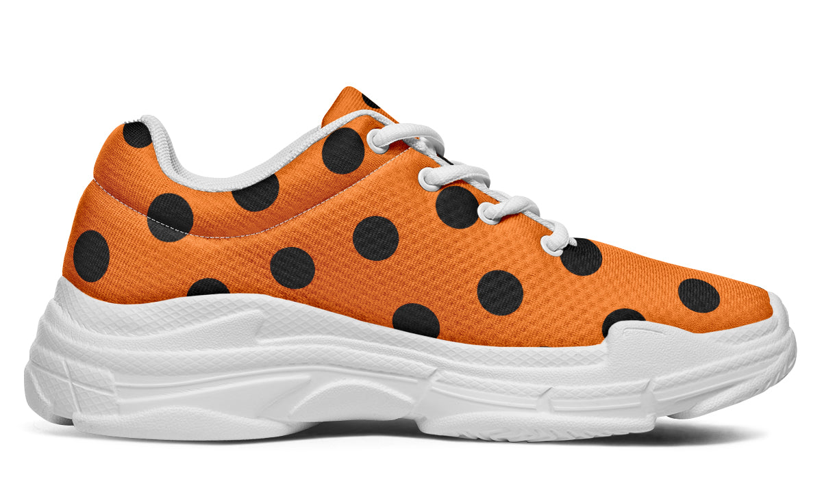 Pumpkin Pop Polka Dot Chunky Sneakers