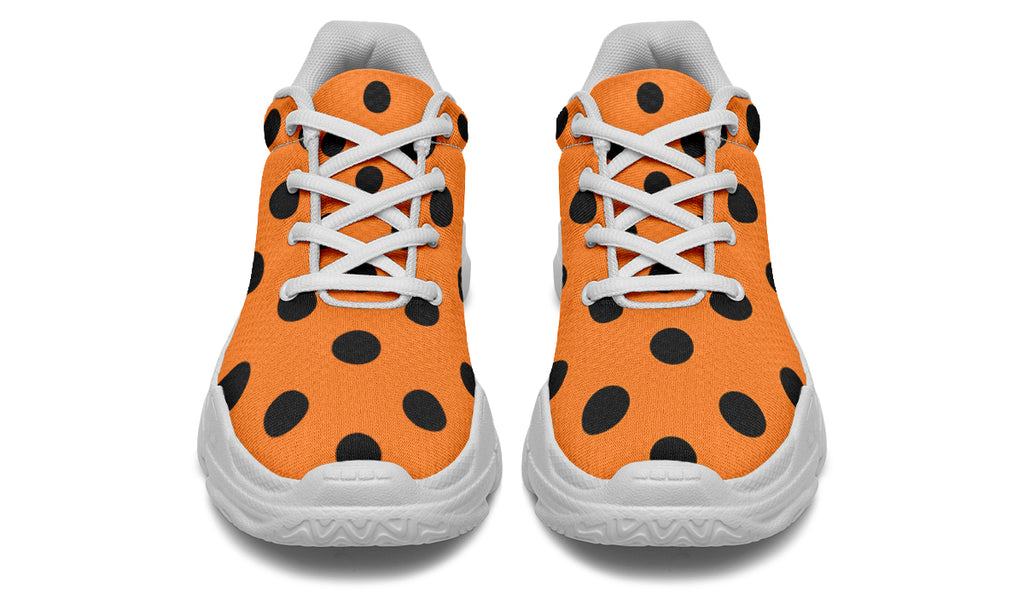Pumpkin Pop Polka Dot Chunky Sneakers