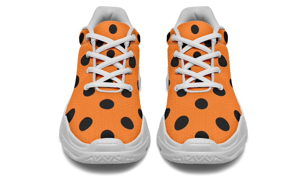 Pumpkin Pop Polka Dot Chunky Sneakers