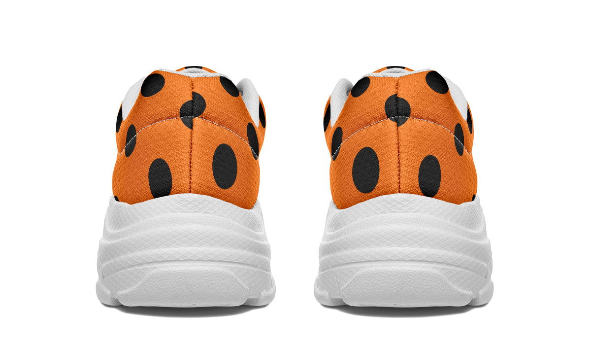 Pumpkin Pop Polka Dot Chunky Sneakers
