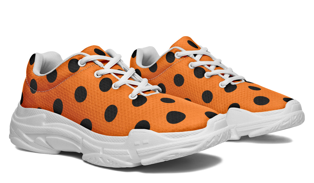 Pumpkin Pop Polka Dot Chunky Sneakers