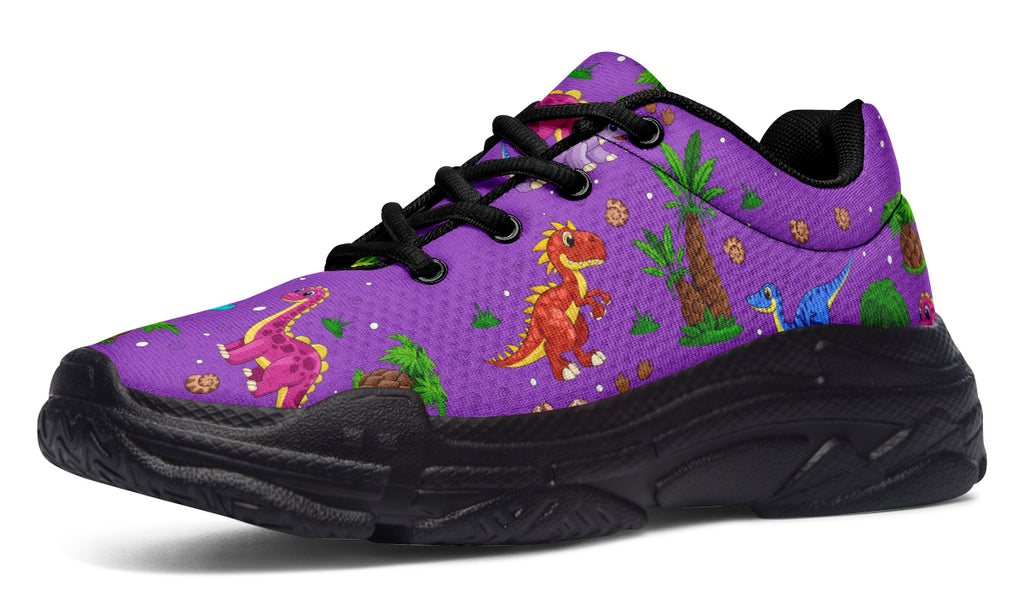 Purple Baby Dinos Chunky Sneakers - Offbeat Sweetie