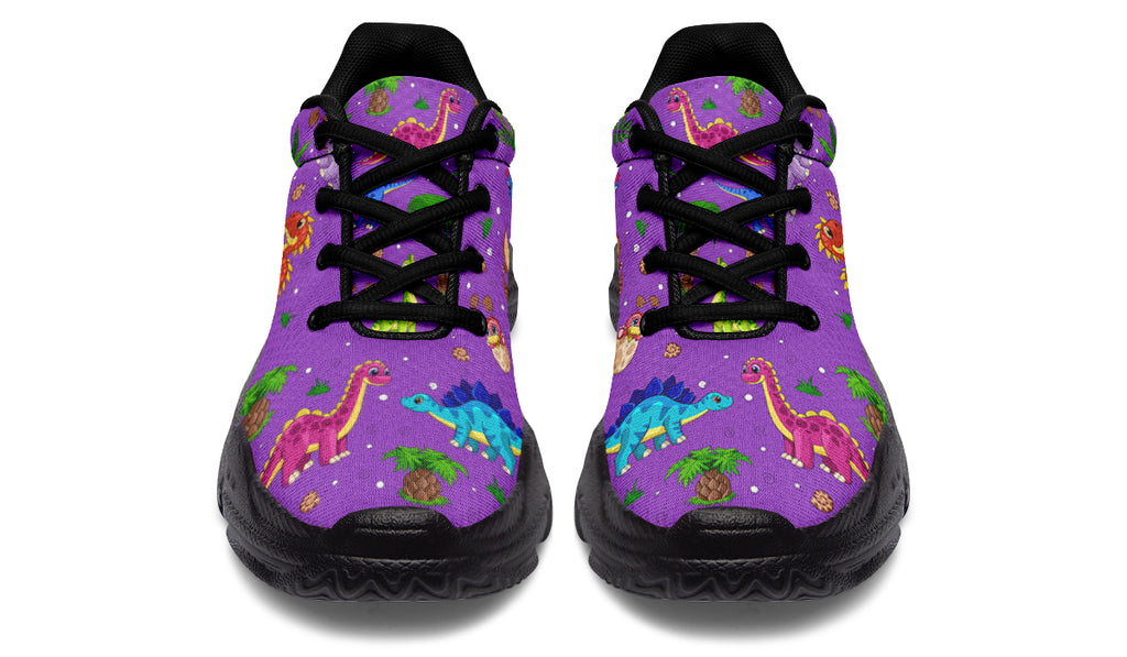 Purple Baby Dinos Chunky Sneakers - Offbeat Sweetie