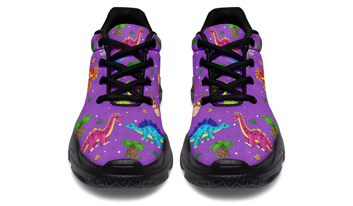 Purple Baby Dinos Chunky Sneakers - Offbeat Sweetie
