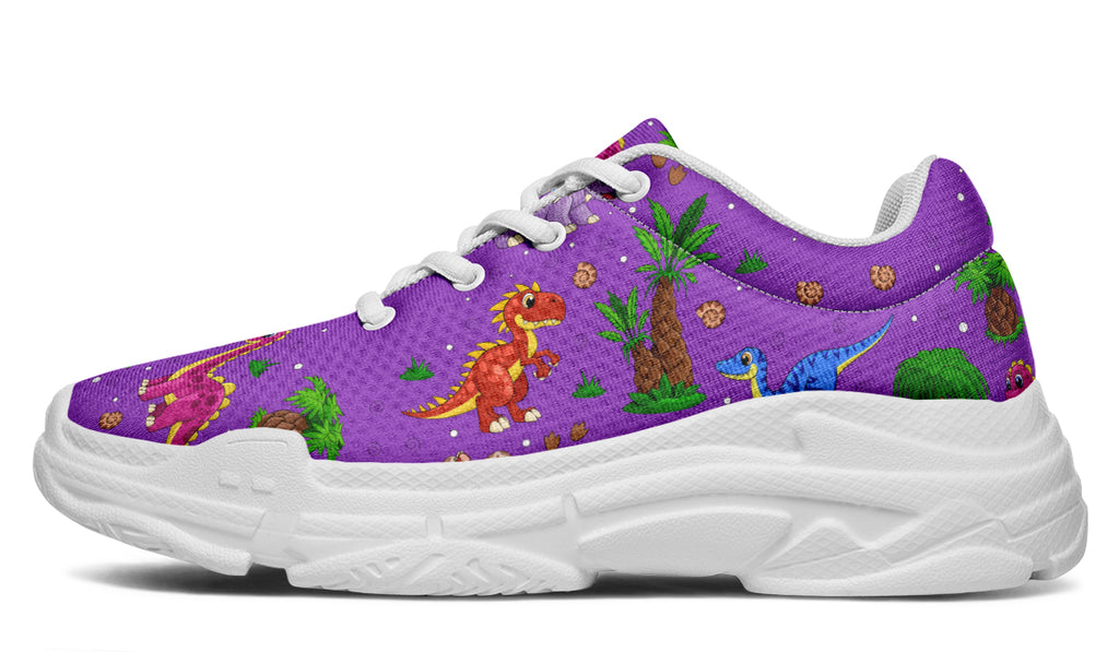 Purple Baby Dinos Chunky Sneakers - Offbeat Sweetie