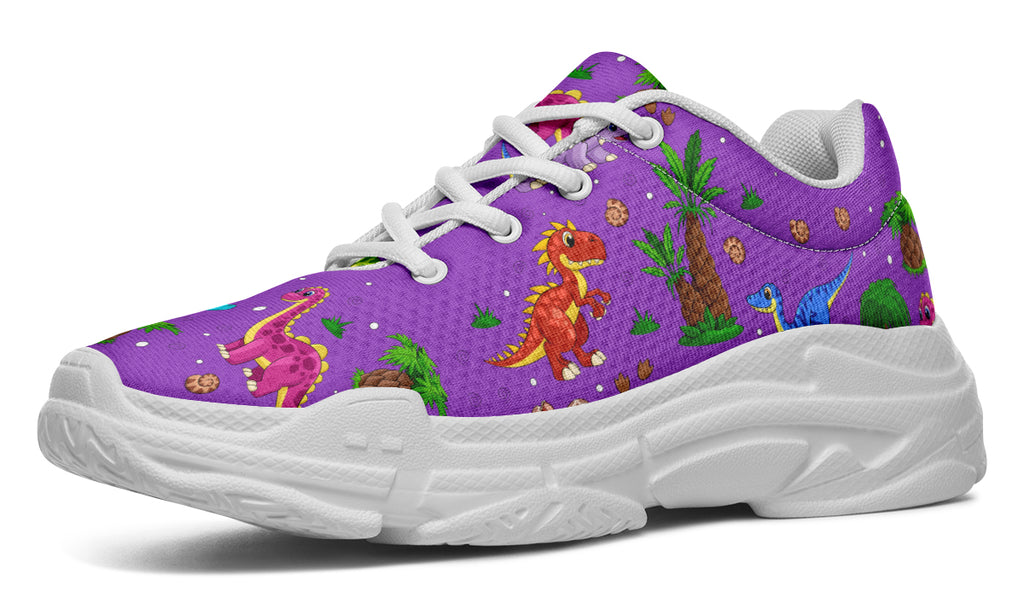 Purple Baby Dinos Chunky Sneakers - Offbeat Sweetie