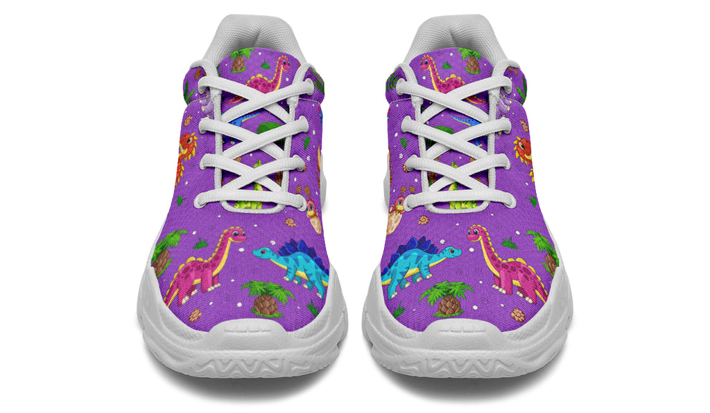 Purple Baby Dinos Chunky Sneakers - Offbeat Sweetie