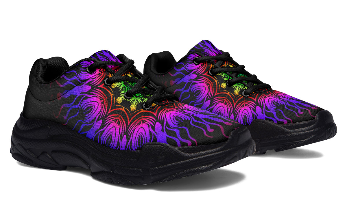 Purple Haze Mandala Chunky Sneakers - Offbeat Sweetie