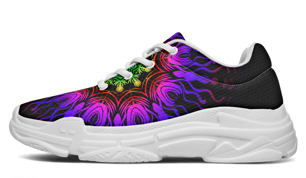Purple Haze Mandala Chunky Sneakers - Offbeat Sweetie