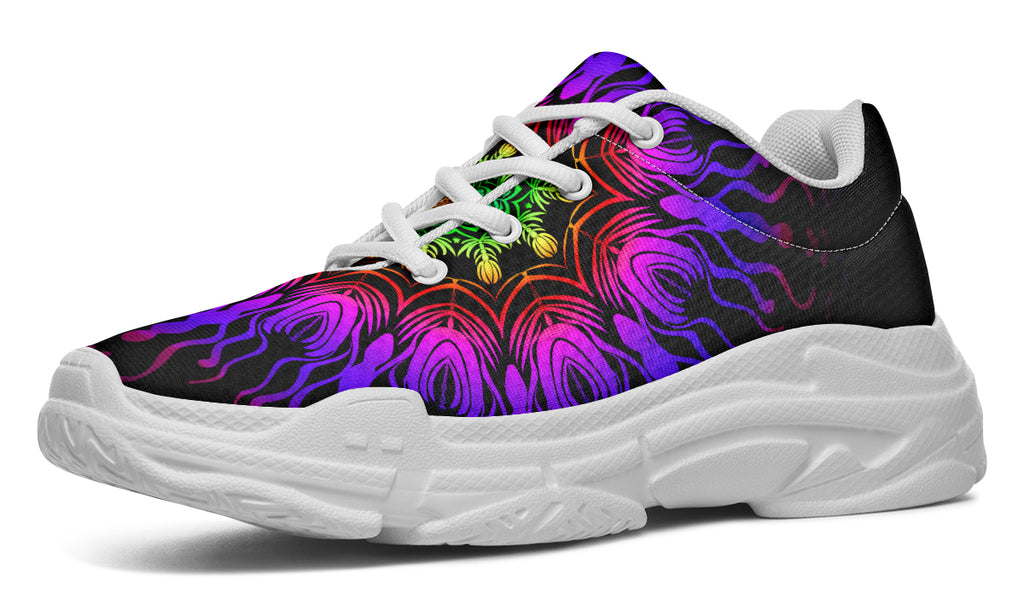 Purple Haze Mandala Chunky Sneakers - Offbeat Sweetie