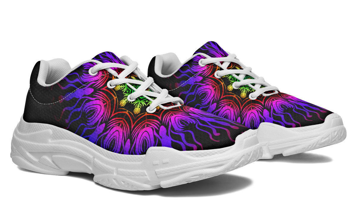 Purple Haze Mandala Chunky Sneakers - Offbeat Sweetie