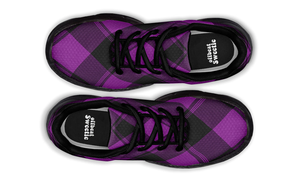 Purple Reign Plaid Chunky Sneakers