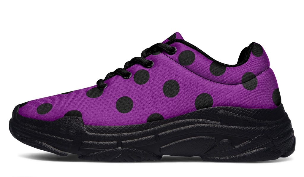 Purple Reign Polka Dot Chunky Sneakers