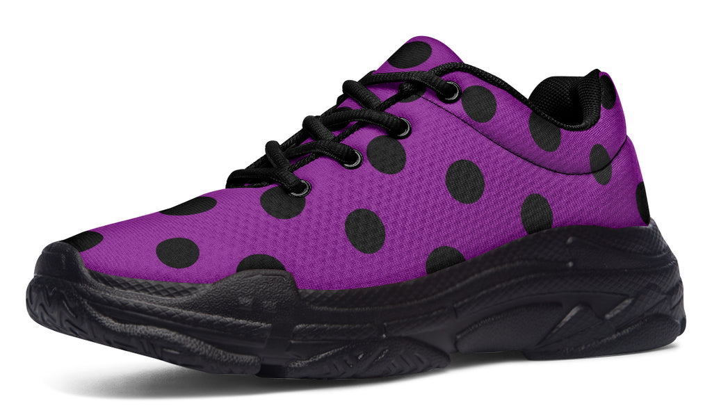 Purple Reign Polka Dot Chunky Sneakers