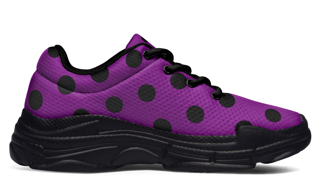 Purple Reign Polka Dot Chunky Sneakers