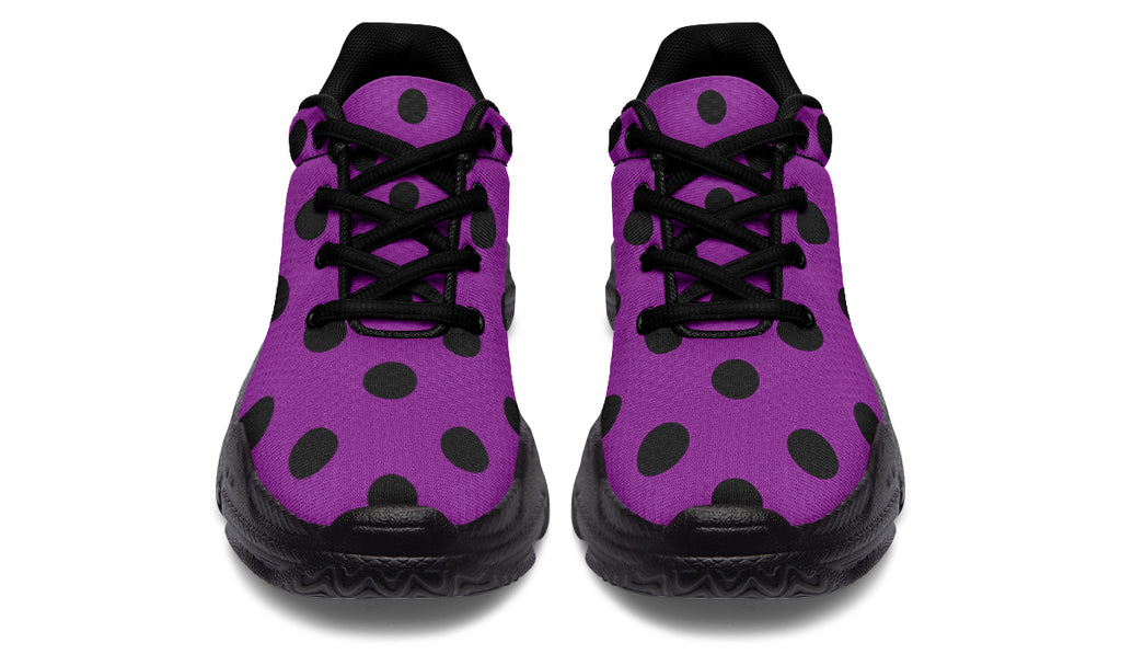 Purple Reign Polka Dot Chunky Sneakers