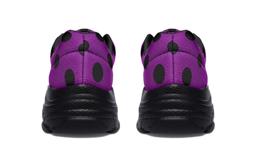 Purple Reign Polka Dot Chunky Sneakers