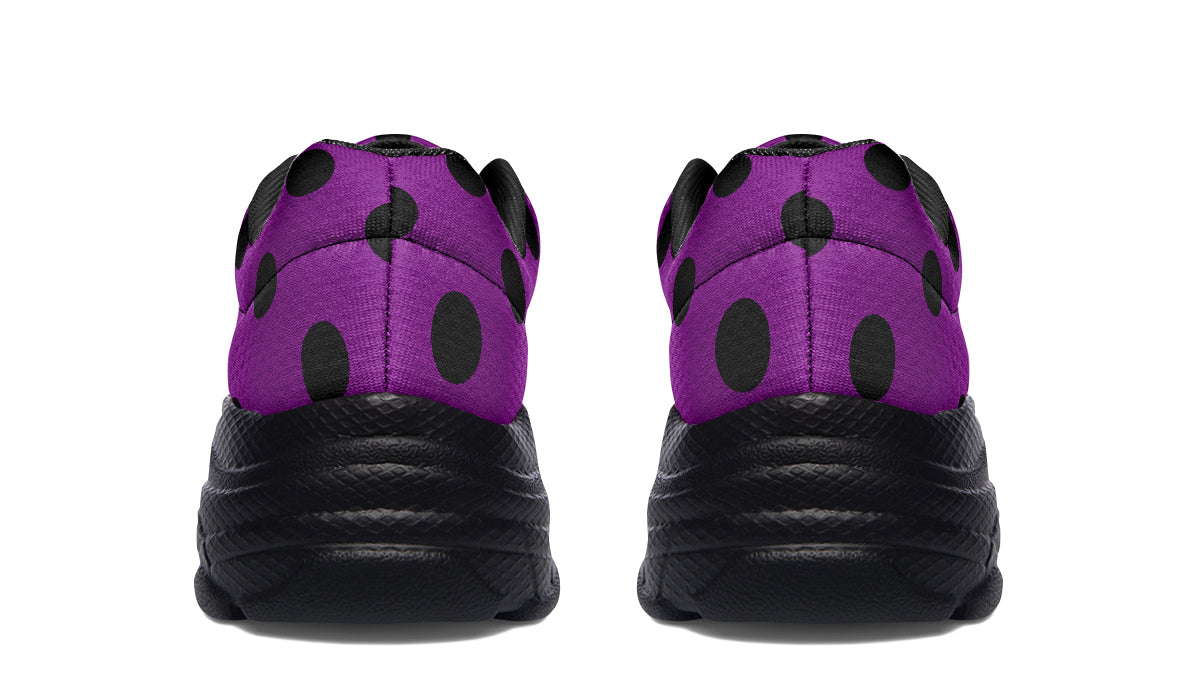 Purple Reign Polka Dot Chunky Sneakers