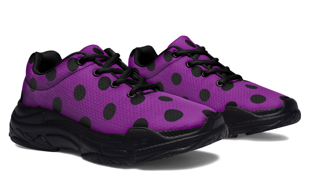 Purple Reign Polka Dot Chunky Sneakers