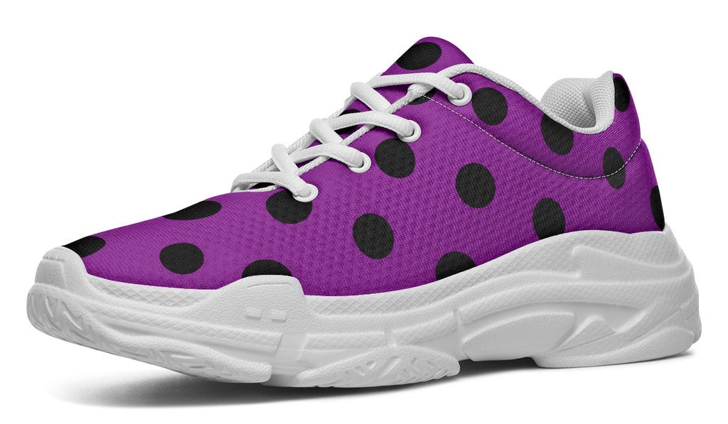 Purple Reign Polka Dot Chunky Sneakers