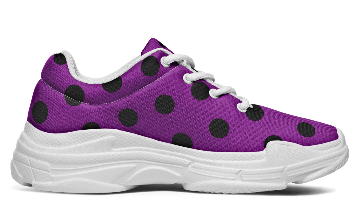 Purple Reign Polka Dot Chunky Sneakers