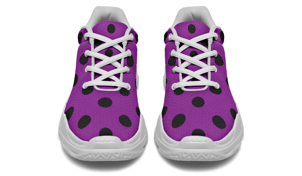 Purple Reign Polka Dot Chunky Sneakers