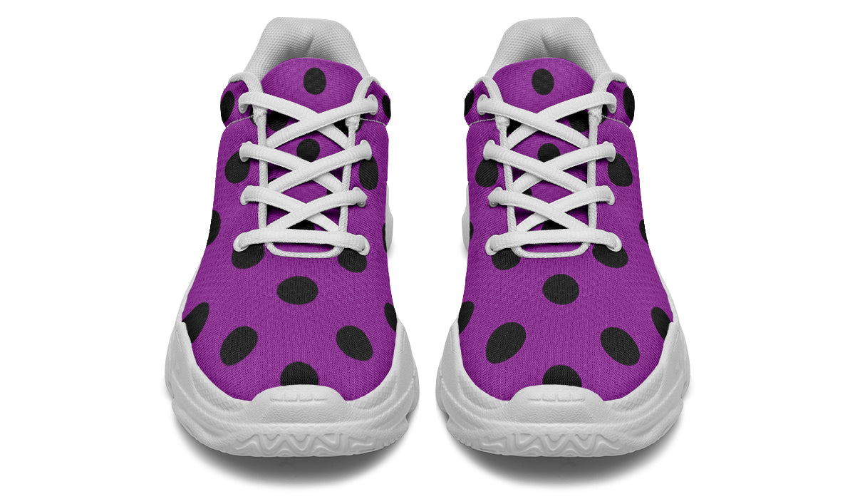 Purple Reign Polka Dot Chunky Sneakers