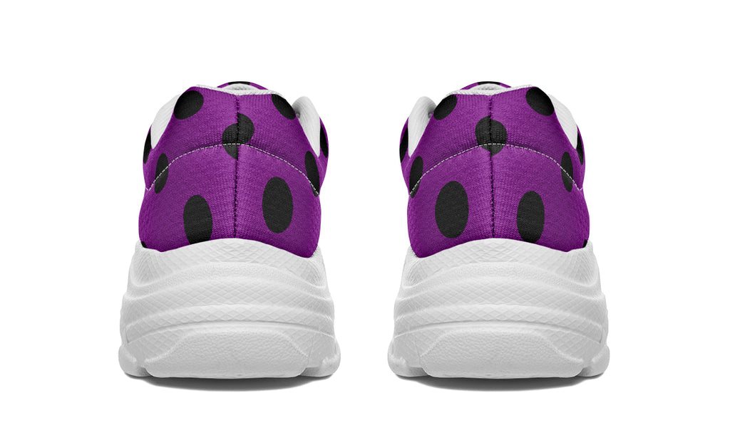 Purple Reign Polka Dot Chunky Sneakers