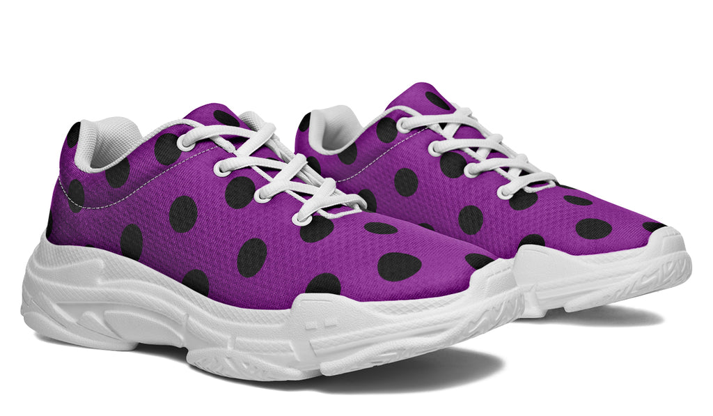 Purple Reign Polka Dot Chunky Sneakers