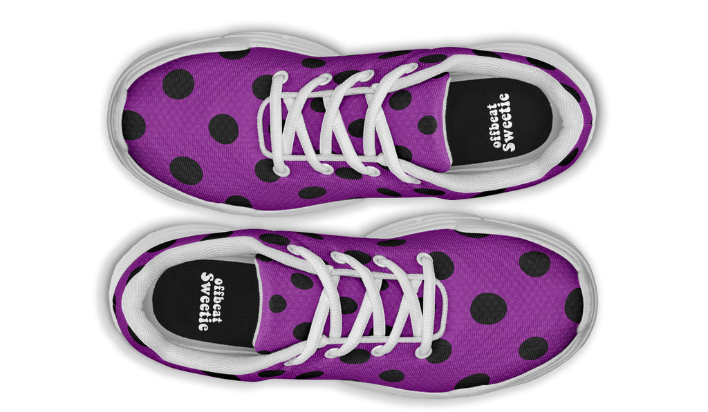 Purple Reign Polka Dot Chunky Sneakers