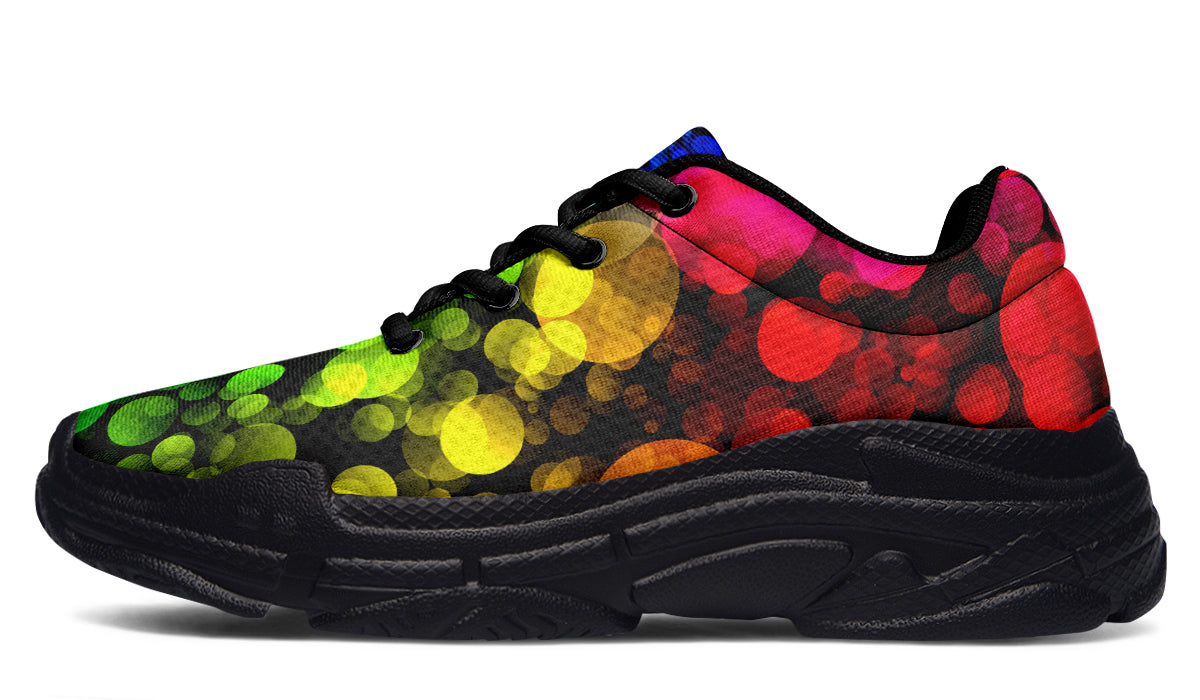 Rainbow Bubbles Chunky Sneakers - Offbeat Sweetie