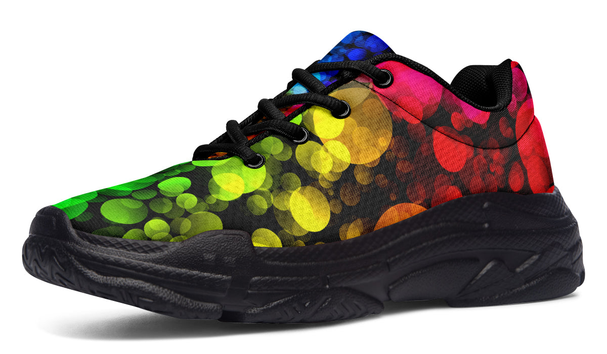 Rainbow Bubbles Chunky Sneakers - Offbeat Sweetie