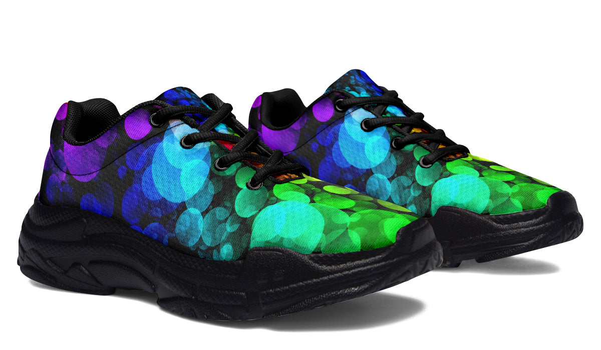 Rainbow Bubbles Chunky Sneakers - Offbeat Sweetie